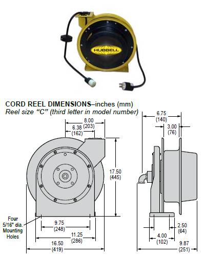  Cable Management: Pre-Engineered Products: Cord  Reels:Industrial Duty Cord Reels